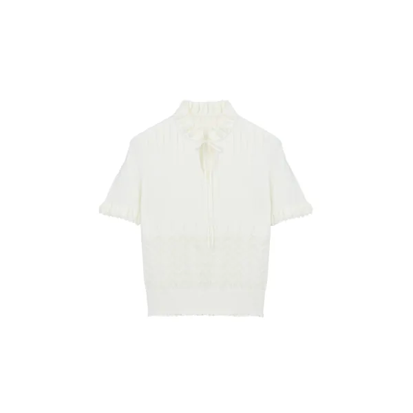 Pointelle Knit Top