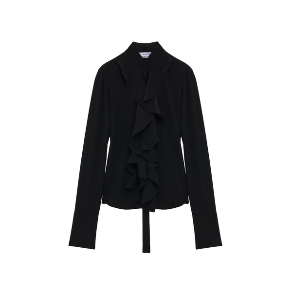 Alexander McQueen Ruffled Shirt in Black