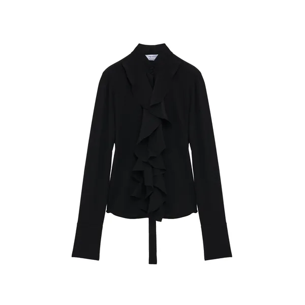 Alexander McQueen Ruffled Shirt in Black
