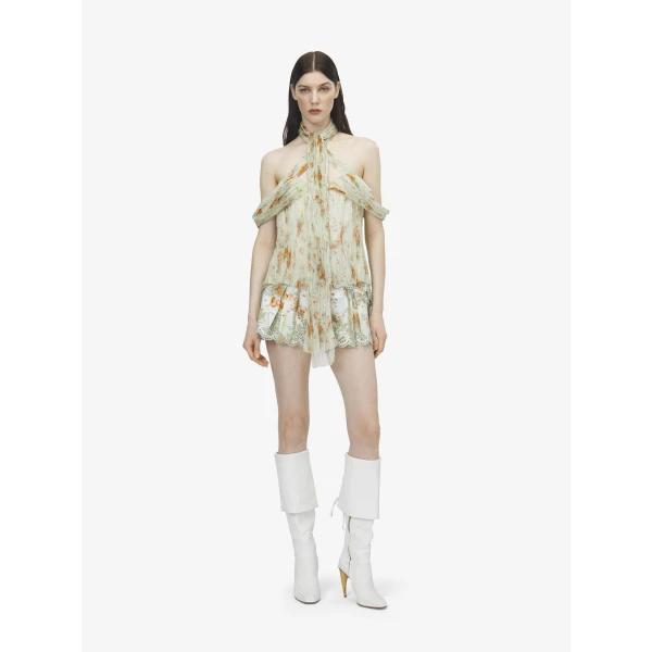 Alexander McQueen Sangallo Floral Micro Shorts, view 2