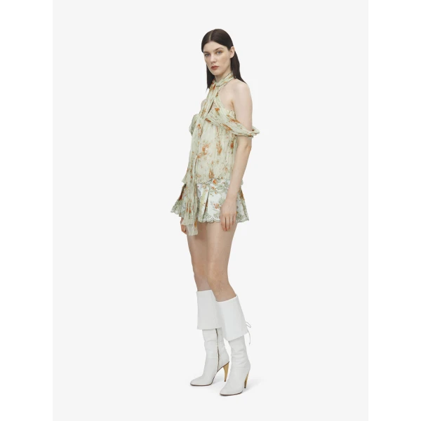 Alexander McQueen Sangallo Floral Micro Shorts, view 3