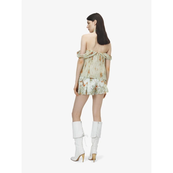 Alexander McQueen Sangallo Floral Micro Shorts, view 4