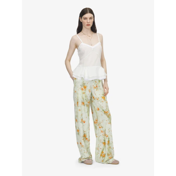 Alexander McQueen Silk Peplum Cami Top, view 2