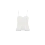 Alexander McQueen Silk Peplum Cami Top
