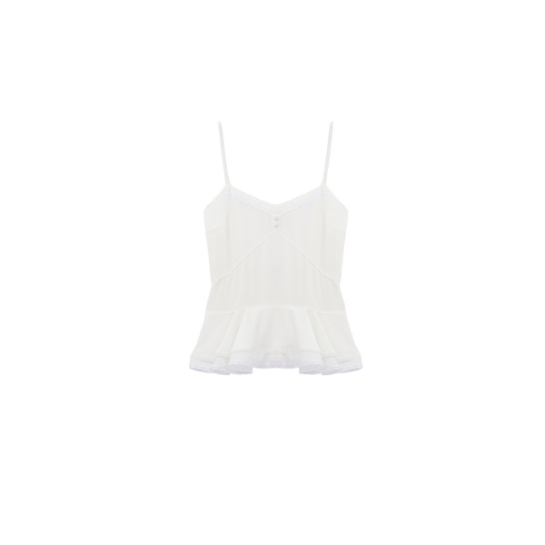 Alexander McQueen Silk Peplum Cami Top