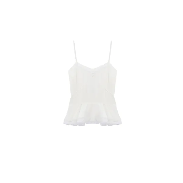 Alexander McQueen Silk Peplum Cami Top