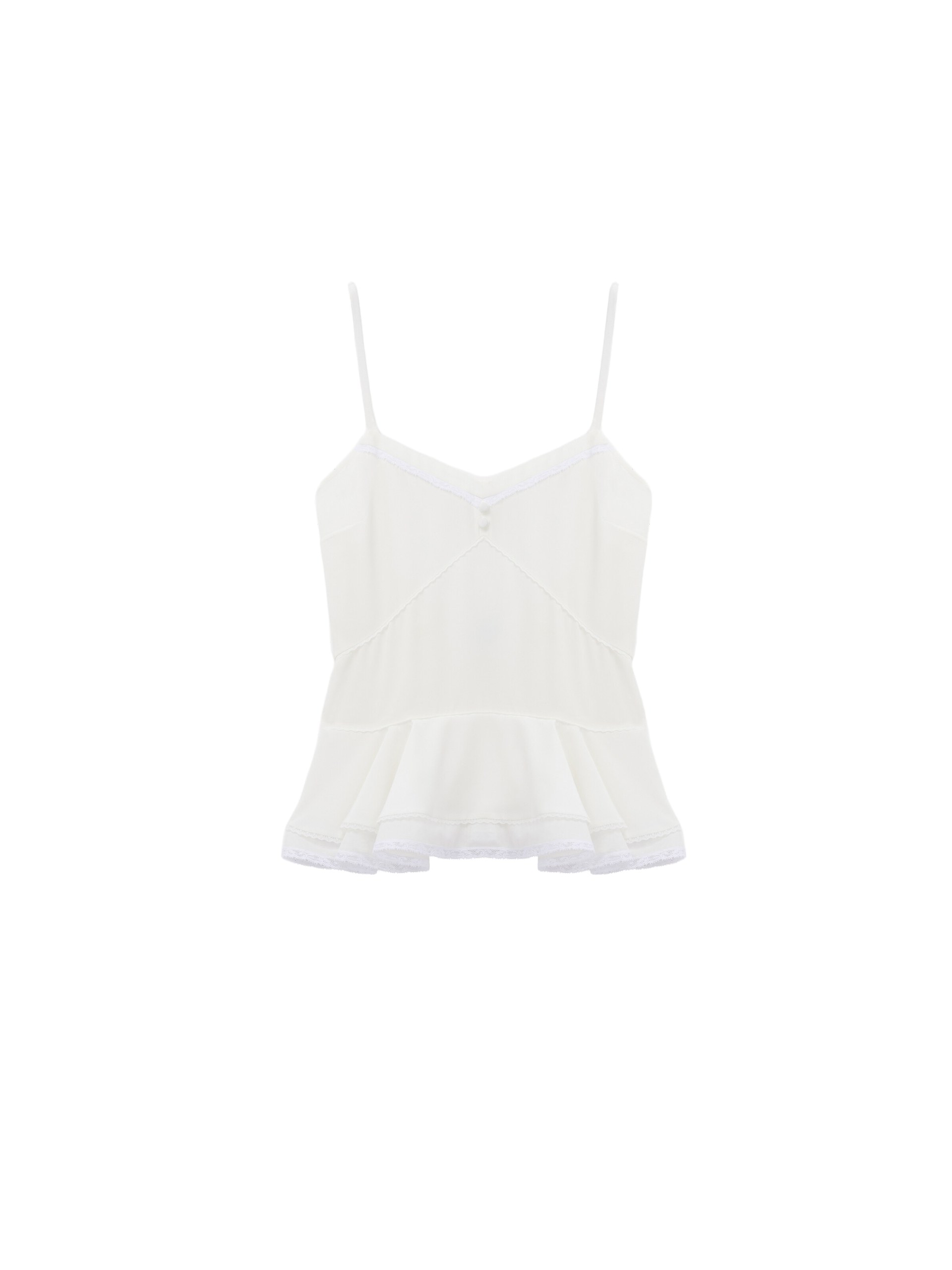 Alexander McQueen Silk Peplum Cami Top
