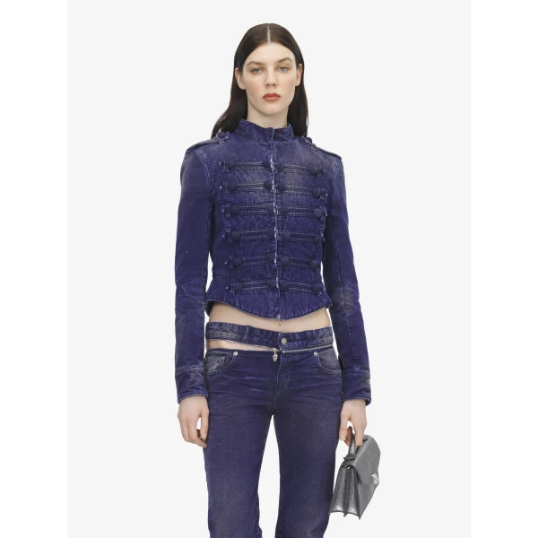 Alexander McQueen Slashed Zip Bootcut Jeans, view 5
