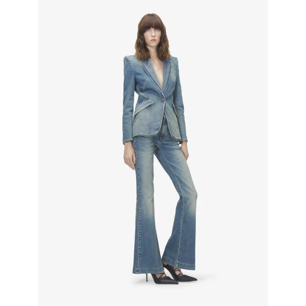 Alexander McQueen Stretch Denim Jacket, view 2