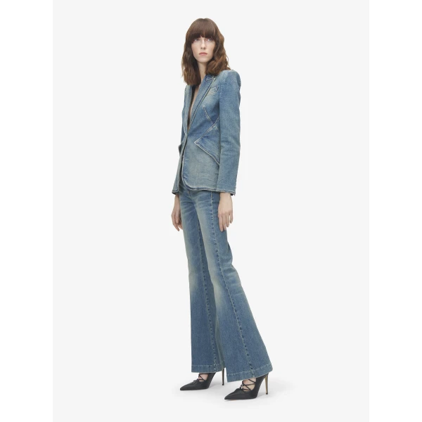 Alexander McQueen Stretch Denim Jacket, view 3
