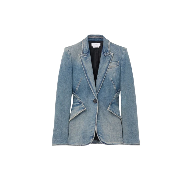 Alexander McQueen Stretch Denim Jacket