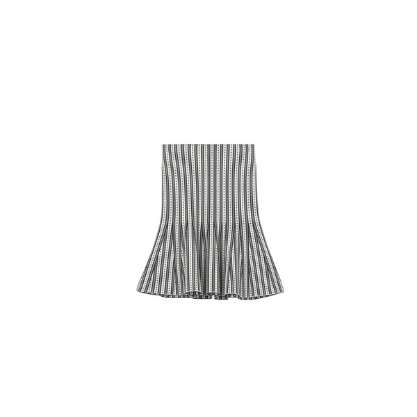 Alexander McQueen Striped Knit Mini Skirt