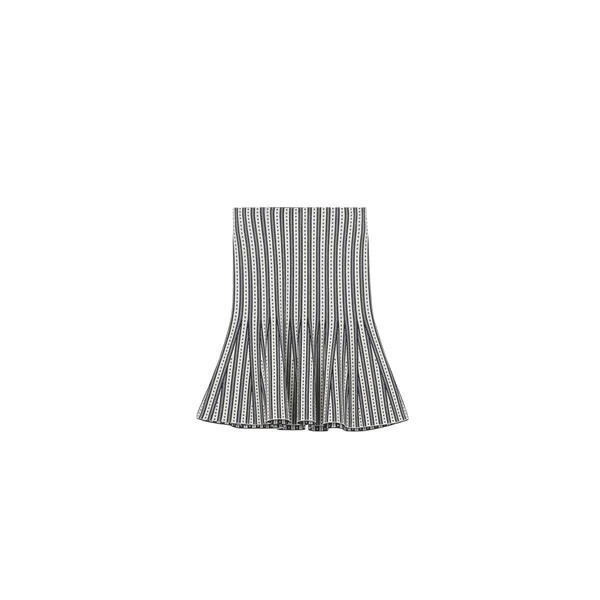 Alexander McQueen Striped Knit Mini Skirt