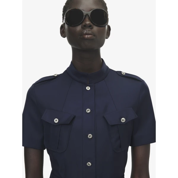 Alexander McQueen Uniform Midi Dress, view 5