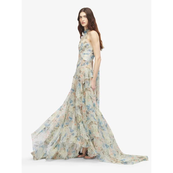 Alexander McQueen Wallpaper Floral Evening Dress, view 3