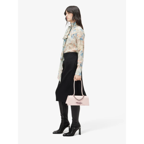 Alexander McQueen Wallpaper Floral Tie-Neck Shirt, view 3