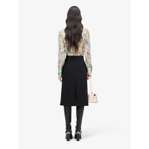Alexander McQueen Wallpaper Floral Tie-Neck Shirt, view 4