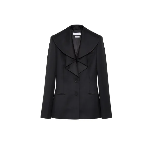 Alexander McQueen Waterfall Collar Single-breasted Jacket