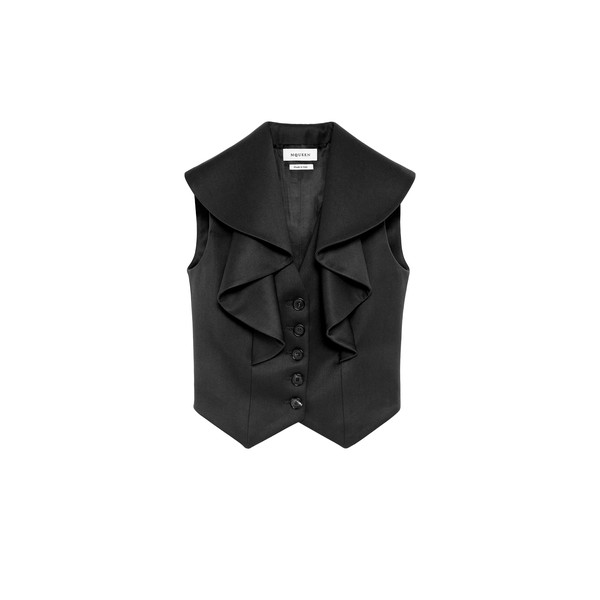 Alexander McQueen Waterfall Collar Tailored Waistcoat