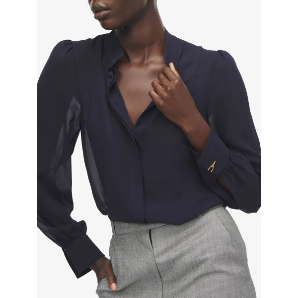 Alexander McQueen Wishbone Silk Shirt, view 5