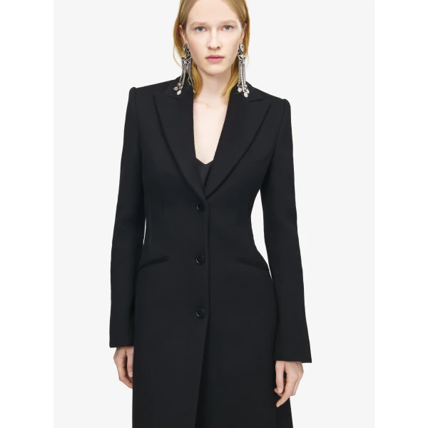 Alexander McQueen Wool Felt Single-breasted Coat, view 5