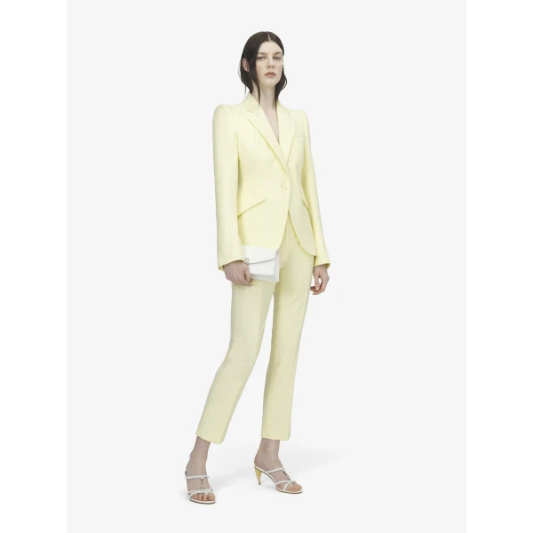 Alexander McQueen Wool Gabardine Cigarette Trousers, view 2