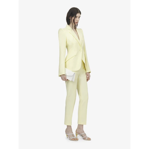 Alexander McQueen Wool Gabardine Cigarette Trousers, view 3