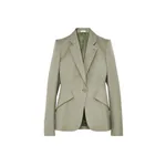 Alexander McQueen Wool Gabardine Single-breasted Jacket in Light Green