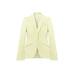 Alexander McQueen Wool Gabardine Single-breasted Jacket in Yellow