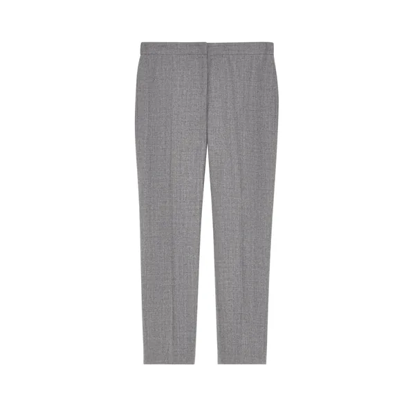 Alexander McQueen Wool Pinstripe Cigarette Trousers