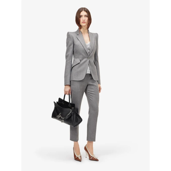 Alexander McQueen Wool Pinstripe Single-breasted Jacket, view 2
