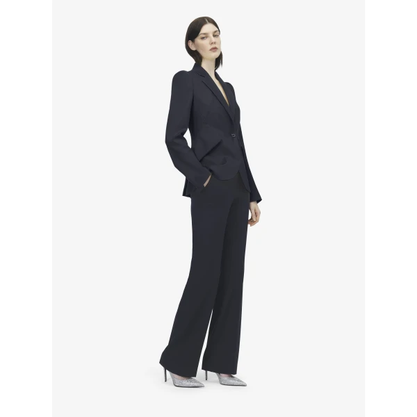 Alexander McQueen Wool Single-breasted Jacket in Indigo, view 3