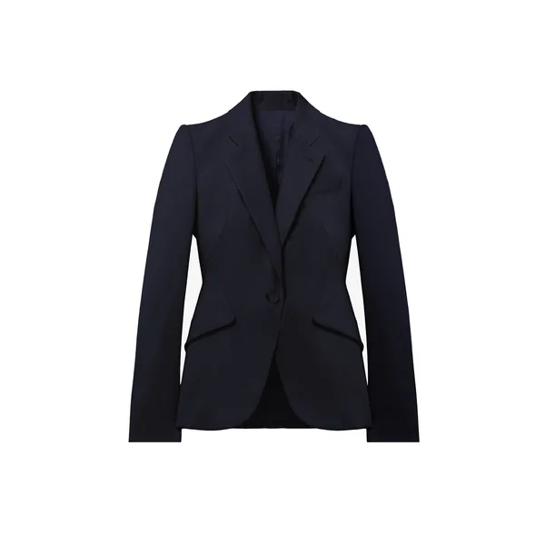 Alexander McQueen Wool Single-breasted Jacket in Indigo