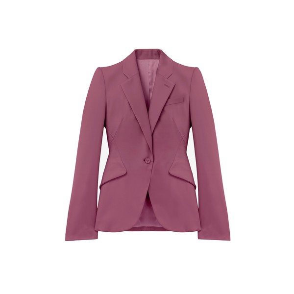 Alexander McQueen Wool Single-breasted Jacket in Pink