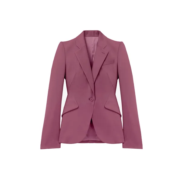 Alexander McQueen Wool Single-breasted Jacket in Pink