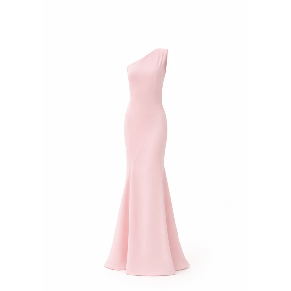 Avaro Figlio Blush Shadow One-Shoulder Maxi Dress