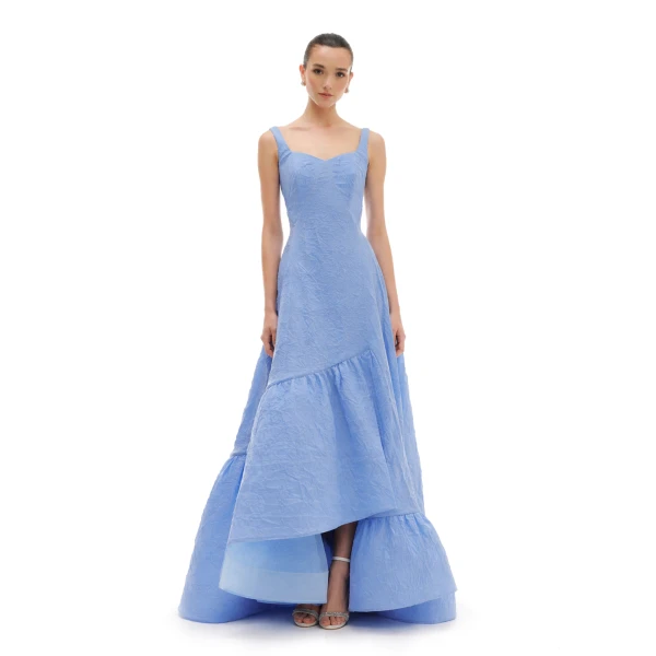 Avaro Figlio Boat Neck Maxi Gown, view 3