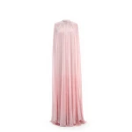 Avaro Figlio Crystal Maxi Gown With Cascade Sleeves
