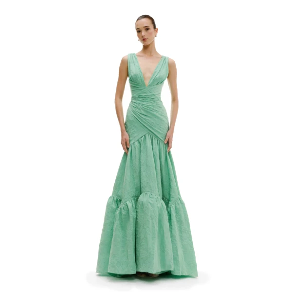 Avaro Figlio Draped Criss-Cross Ball Gown, view 2