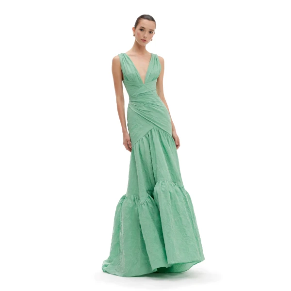 Avaro Figlio Draped Criss-Cross Ball Gown, view 5