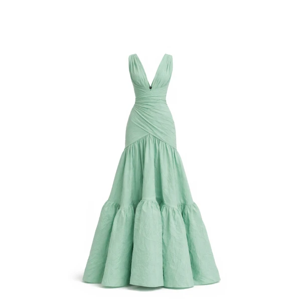Avaro Figlio Draped Criss-Cross Ball Gown