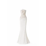 Avaro Figlio Lace-Back Gown With Sheer Corset Bodice