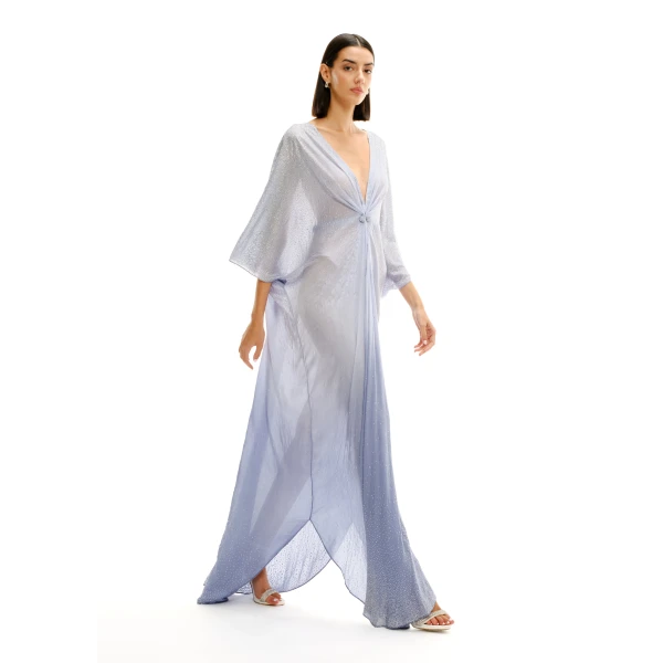 Avaro Figlio Lucy Gathered Maxi Kaftan, view 5