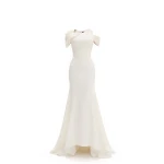 Avaro Figlio Maxi Dress With Draped Shoulder Details