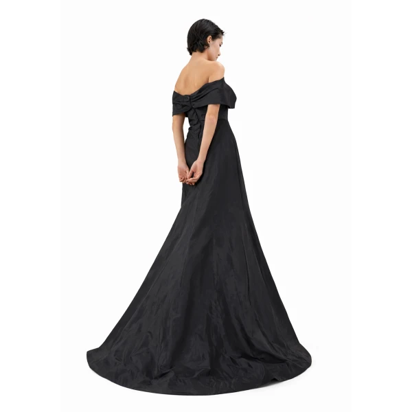 Avaro Figlio Off-Shoulder Draped Mermaid Gown, view 4