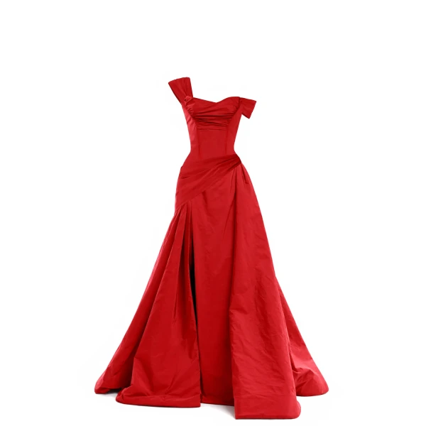 Avaro Figlio One-Shoulder Draped Ball Gown