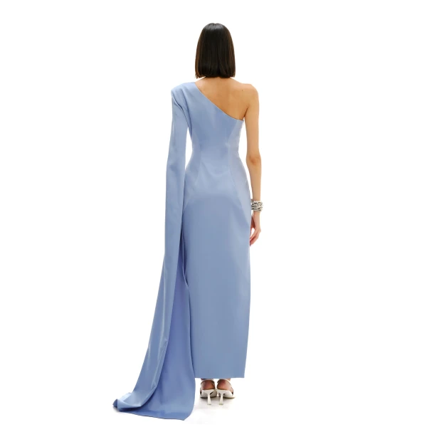 Avaro Figlio One-Shoulder Shadow Maxi Dress, view 4