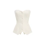 Avaro Figlio Ribbed Bustier Top