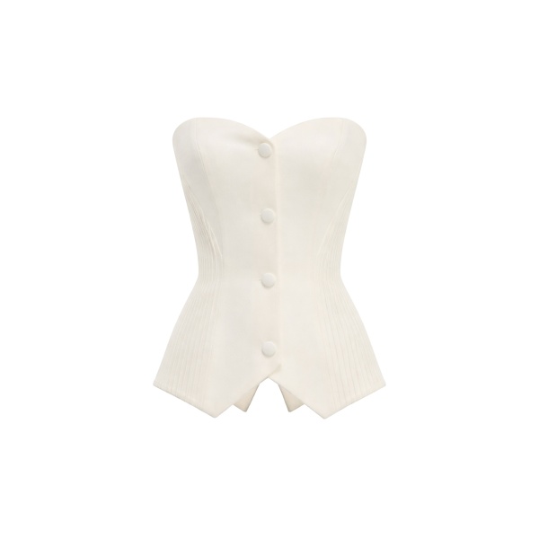Avaro Figlio Ribbed Bustier Top