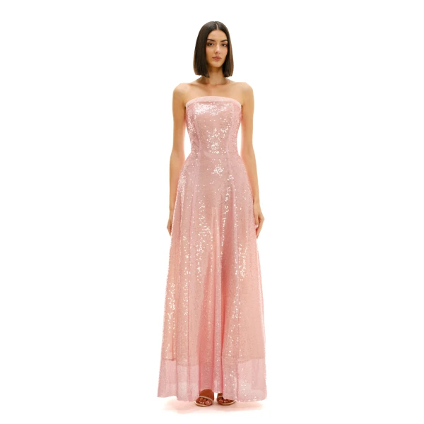 Avaro Figlio Sequin Bustier Midi Dress, view 2